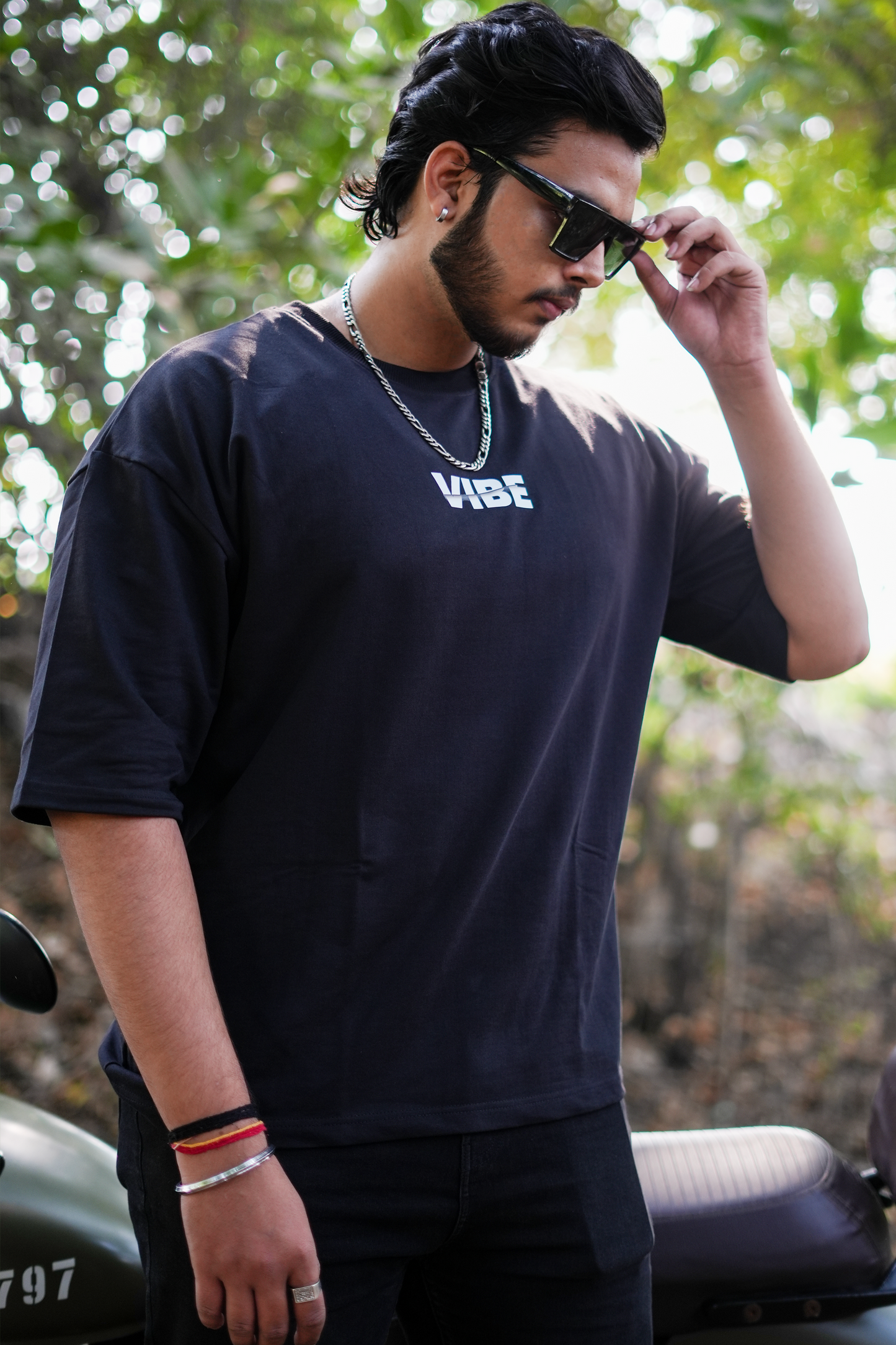 Vibe Ultra Soft Oversized Adventure Black THICK T-shirt (Unisex)