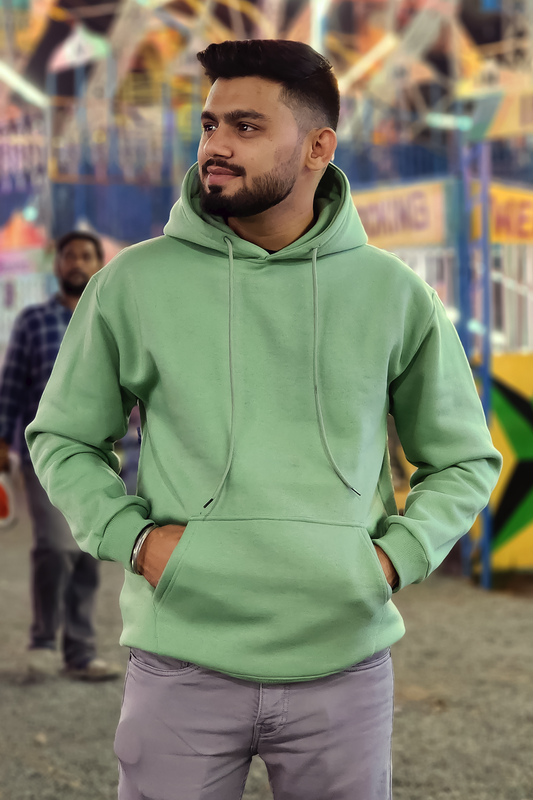 Drop Shoulder Oversized Fit Sage Green Hoodie (Unisex)