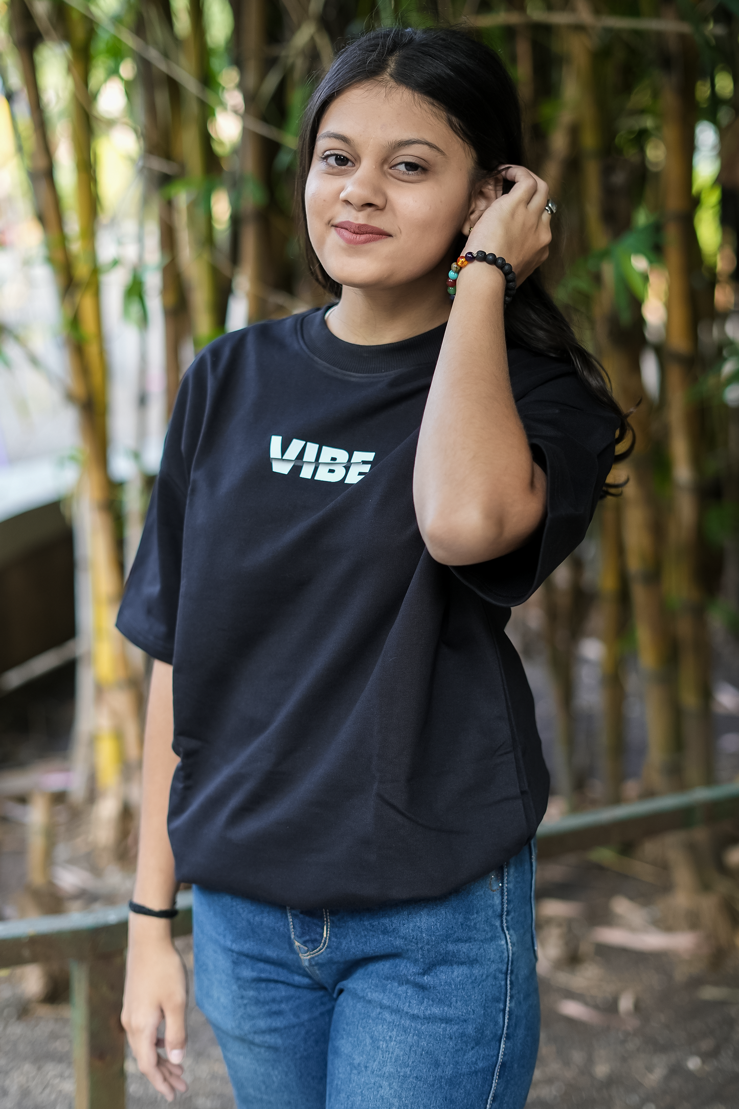 Vibe Ultra Soft Oversized Adventure Black THICK T-shirt (Unisex)